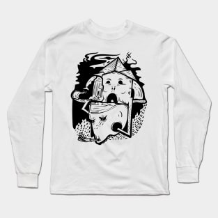 House of Rain black illustration Long Sleeve T-Shirt